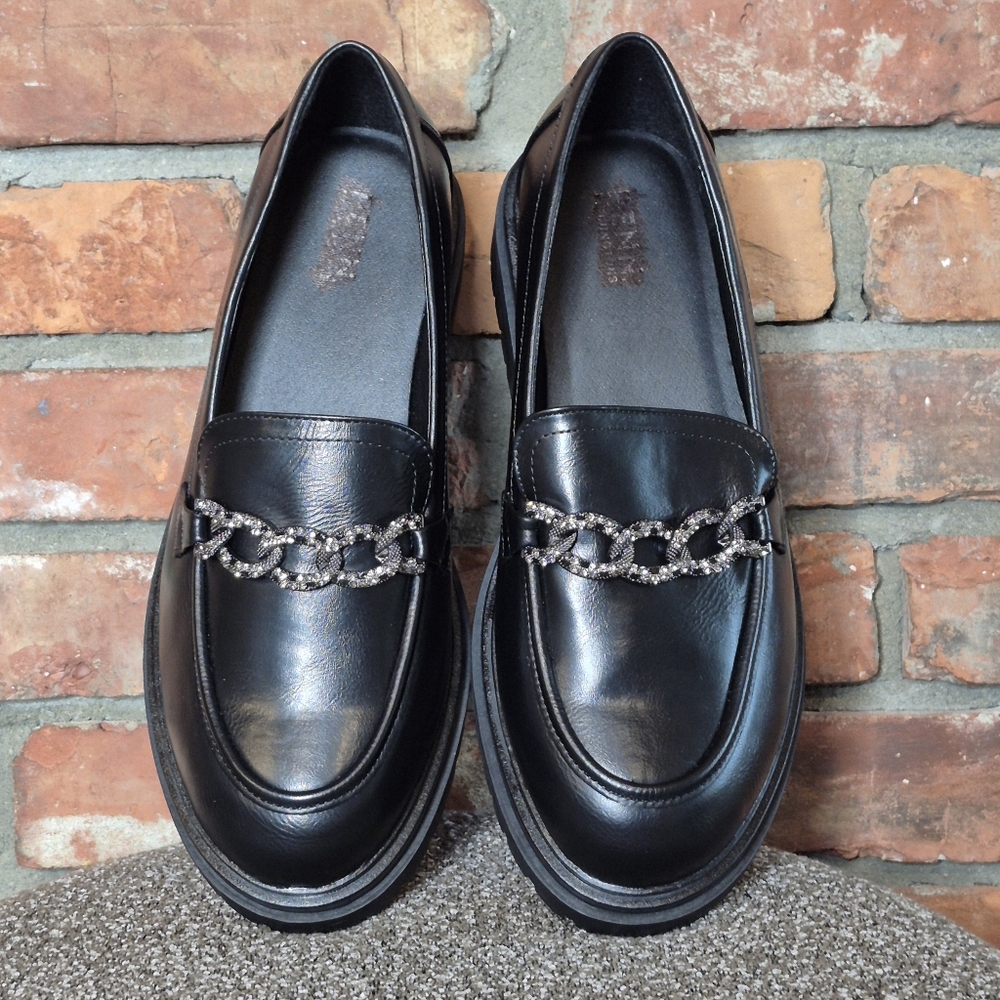 NEW Penn by Penningtons Chunky Chain Loafers Wide Width 11WW - Picture 6 of 11
